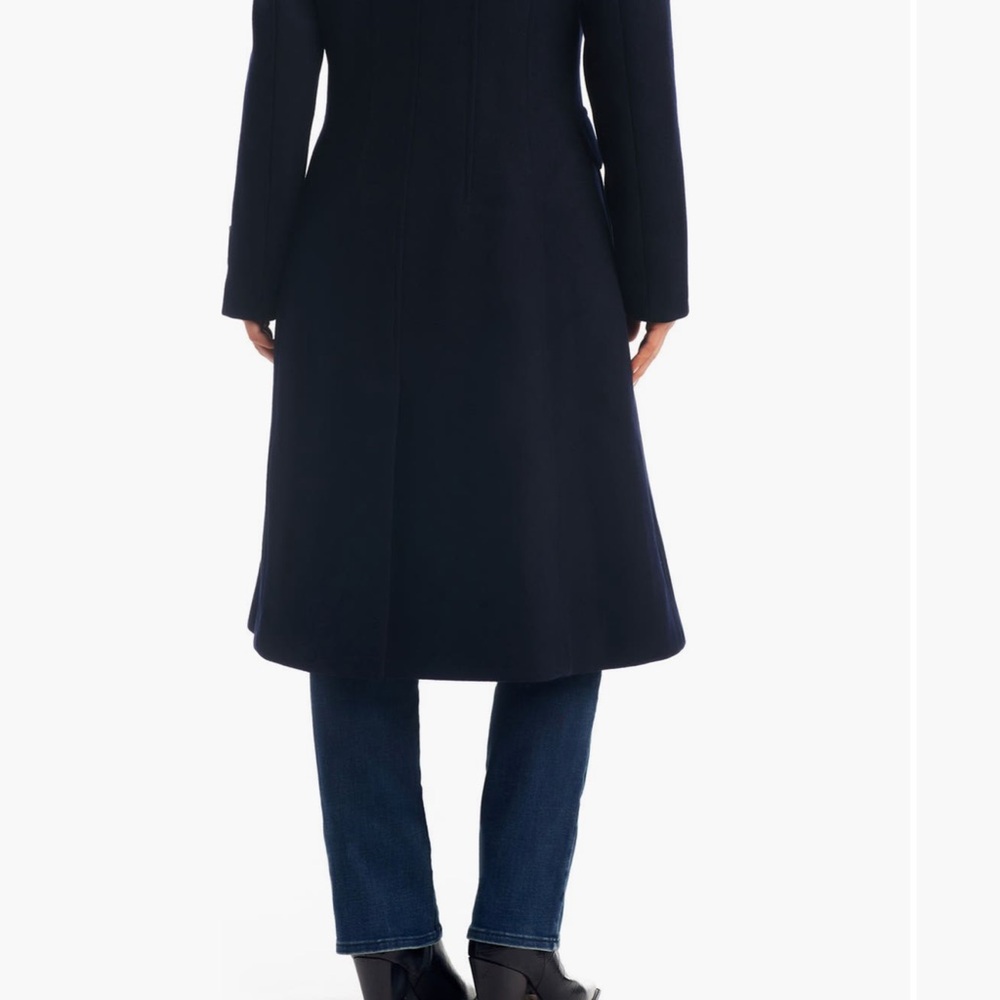 Vince Camuto Midnight Blue Double-Breasted Coat - Picture 3 of 4